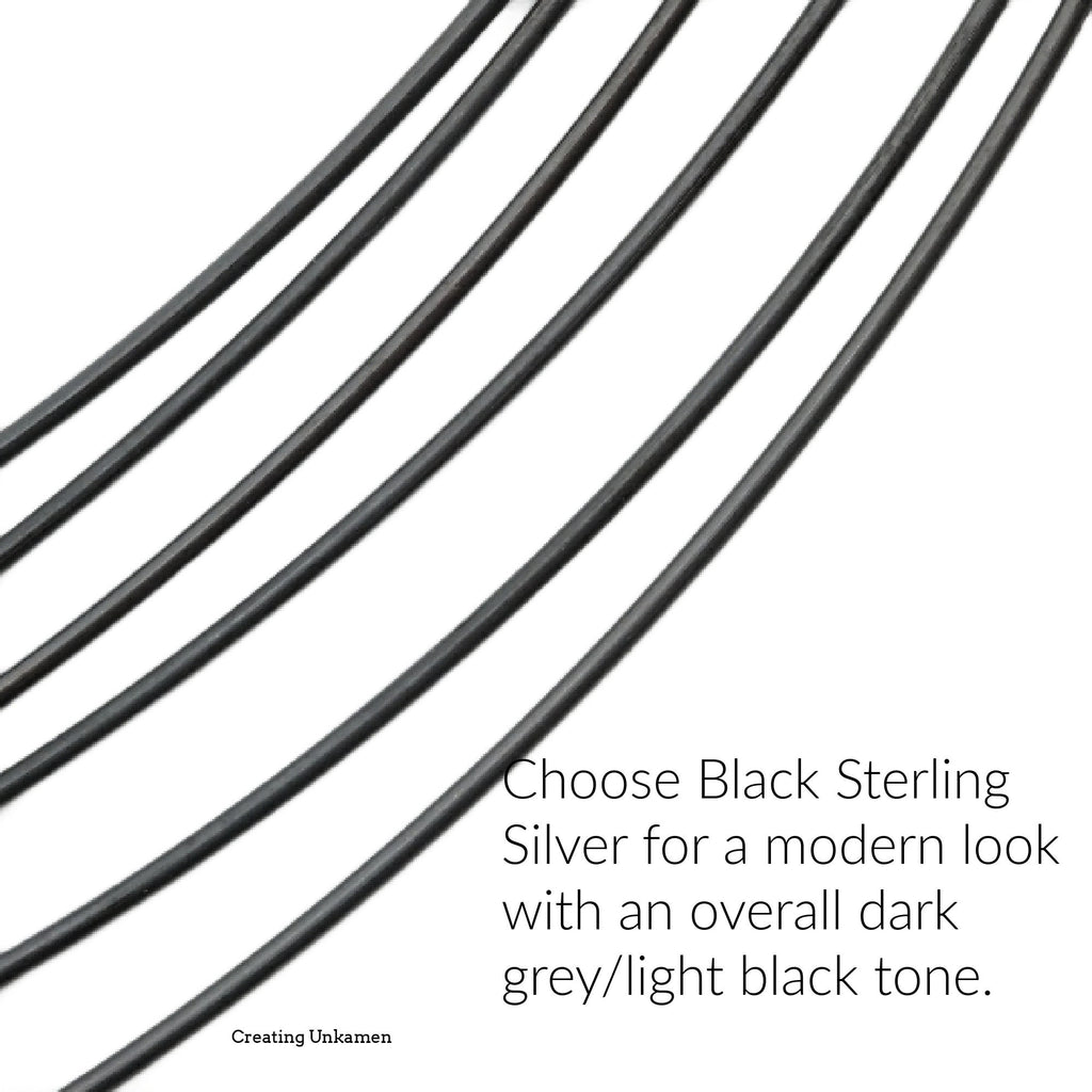 Antique or Black Sterling Silver Wire - 1/4 Troy Ounce Half Hard or Dead Soft - Hand Oxidized - You Pick Gauge - Made in the USA