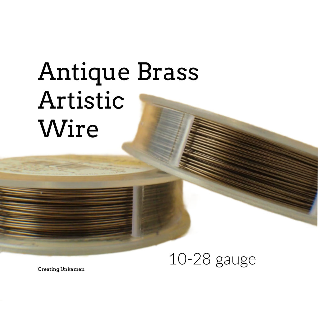 Antique Brass Artistic Wire - Permanently Colored - You Pick Gauge 10, 12, 14, 16, 18, 20, 22, 24, 26, 28– 100% Guarantee