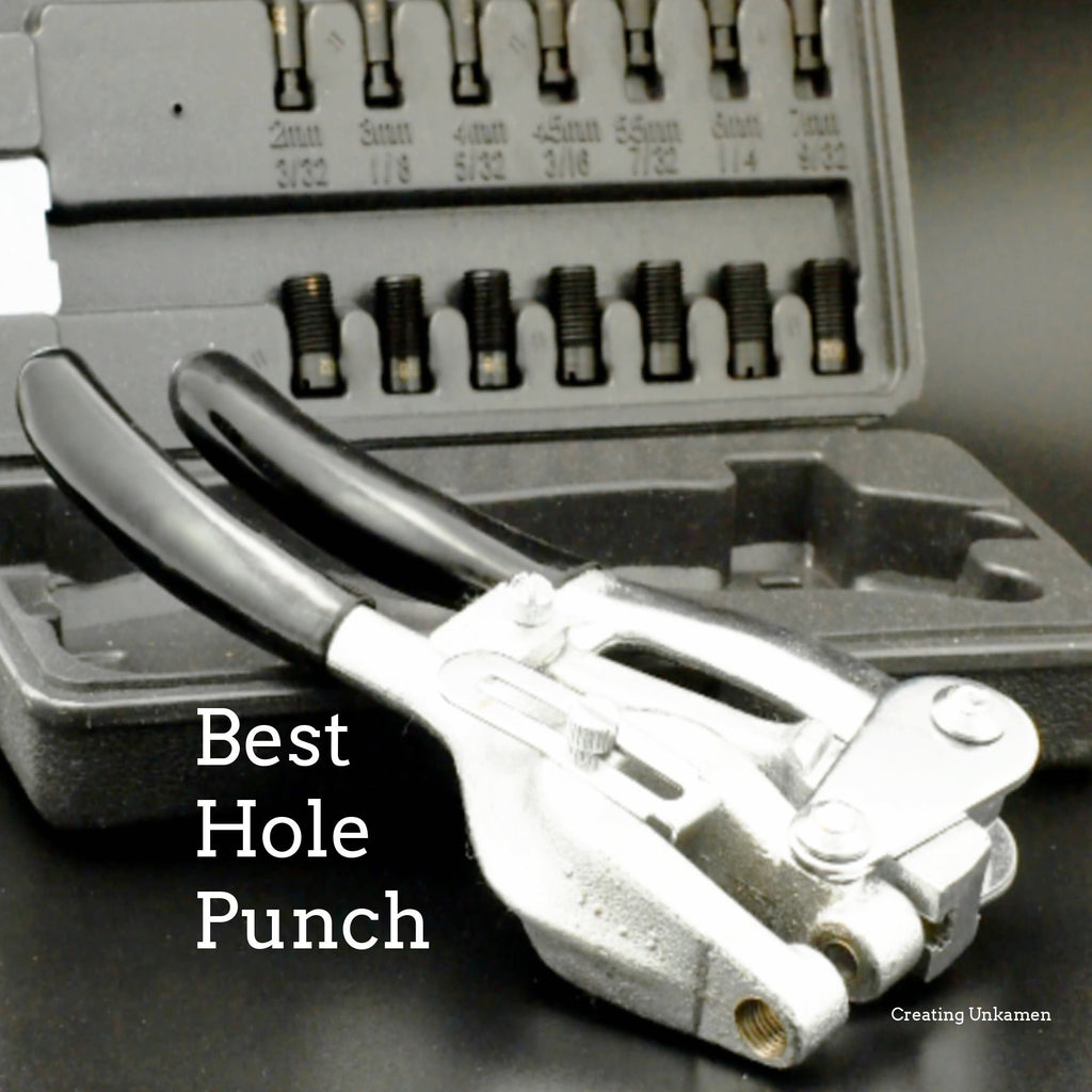 Best Metal Hole Punch - Free Sample Pack of my Stamping Discs and Mini File Set Included - Heavy Duty
