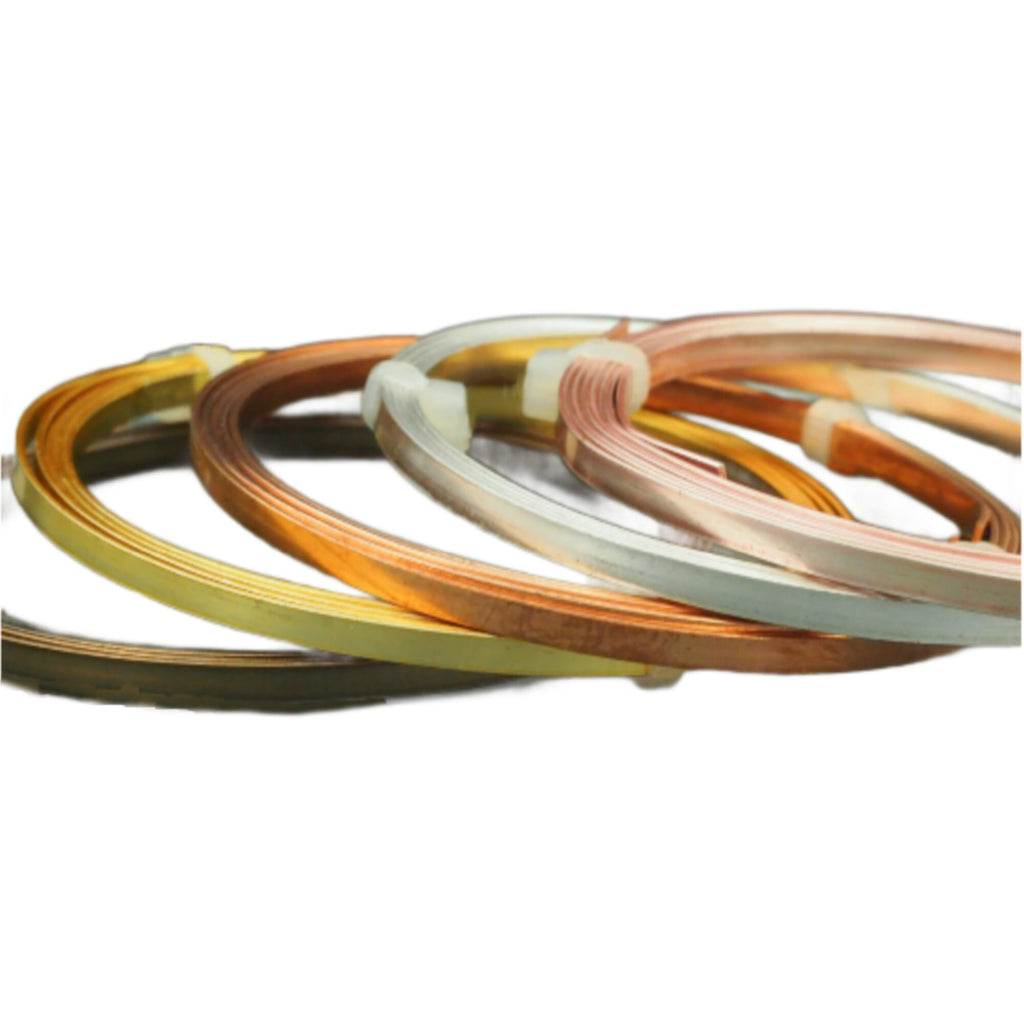 Flat Artistic Wire - Non Tarnish Silver Plate, Antique Brass, Rose Gold Color, Gold Color, Bare Copper