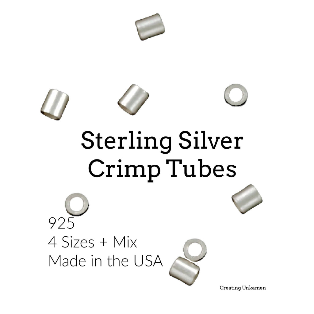 25 Crimp Tubes - Sterling Silver, Antique Silver, or Black Sterling Silver - 100% Guarantee