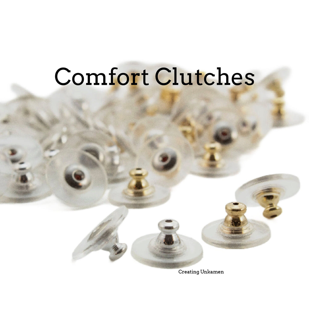 10 pairs Ear Donuts - Comfort Clutch - Perfect to Stabilize Heavy Post Earrings - Silver or Gold Tone