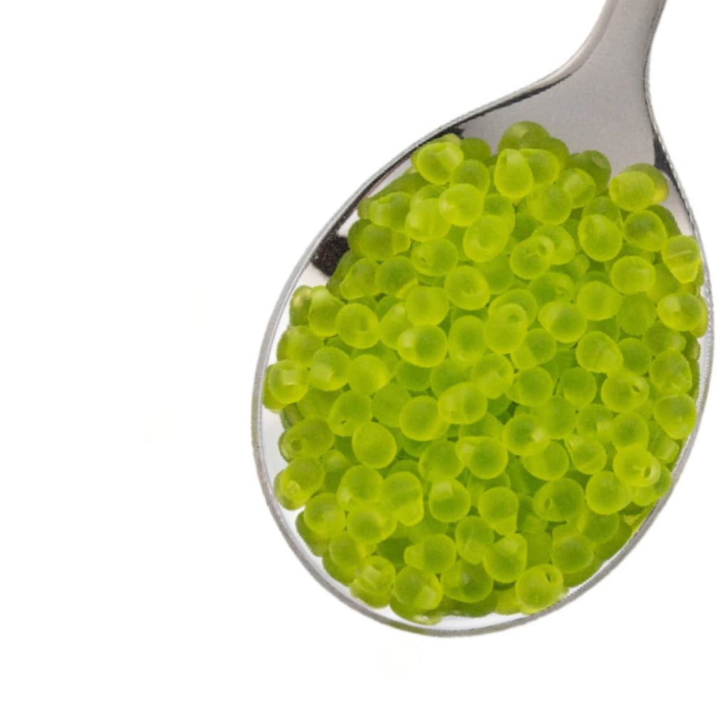 Matte Chartreuse Fringe Glass Beads - 3.4mm Miyuki Tear Drops - 100% Guarantee