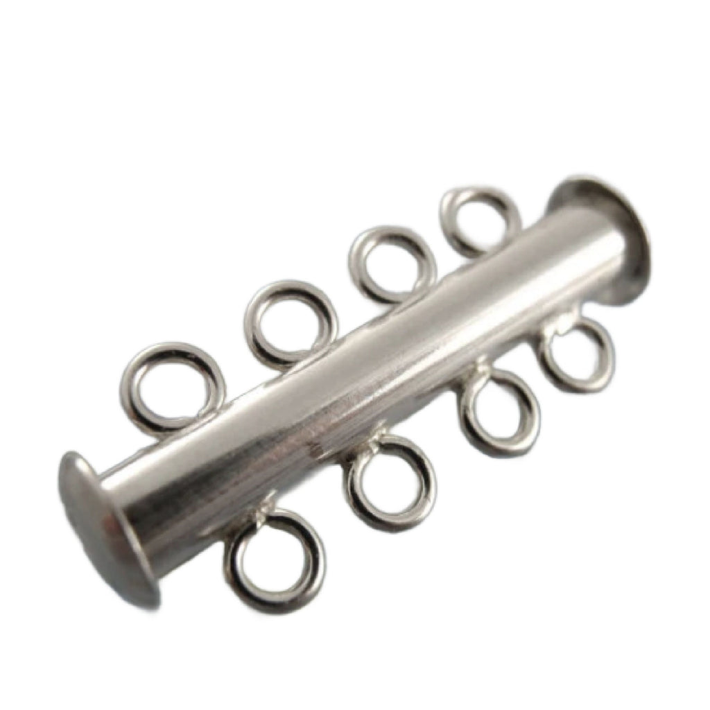 1 - Sterling Silver Slide Lock Clasp 2, 3, 4, 5, 6, Strand - Shiny or Antique 100% Guarantee