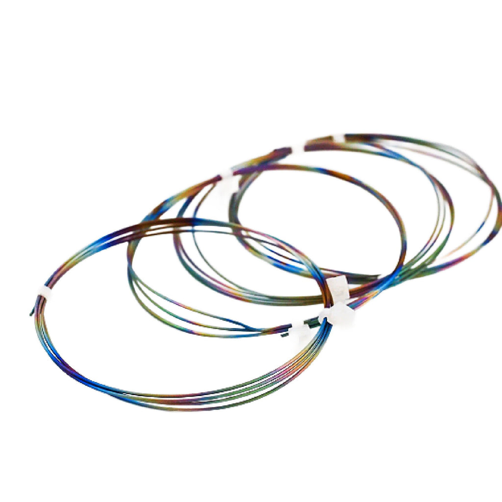 Peacock Rainbow Anodized Titanium Wire - Pure Surgical Grade 1 - Gauge 12, 14, 16, 18, 20, 22, 24
