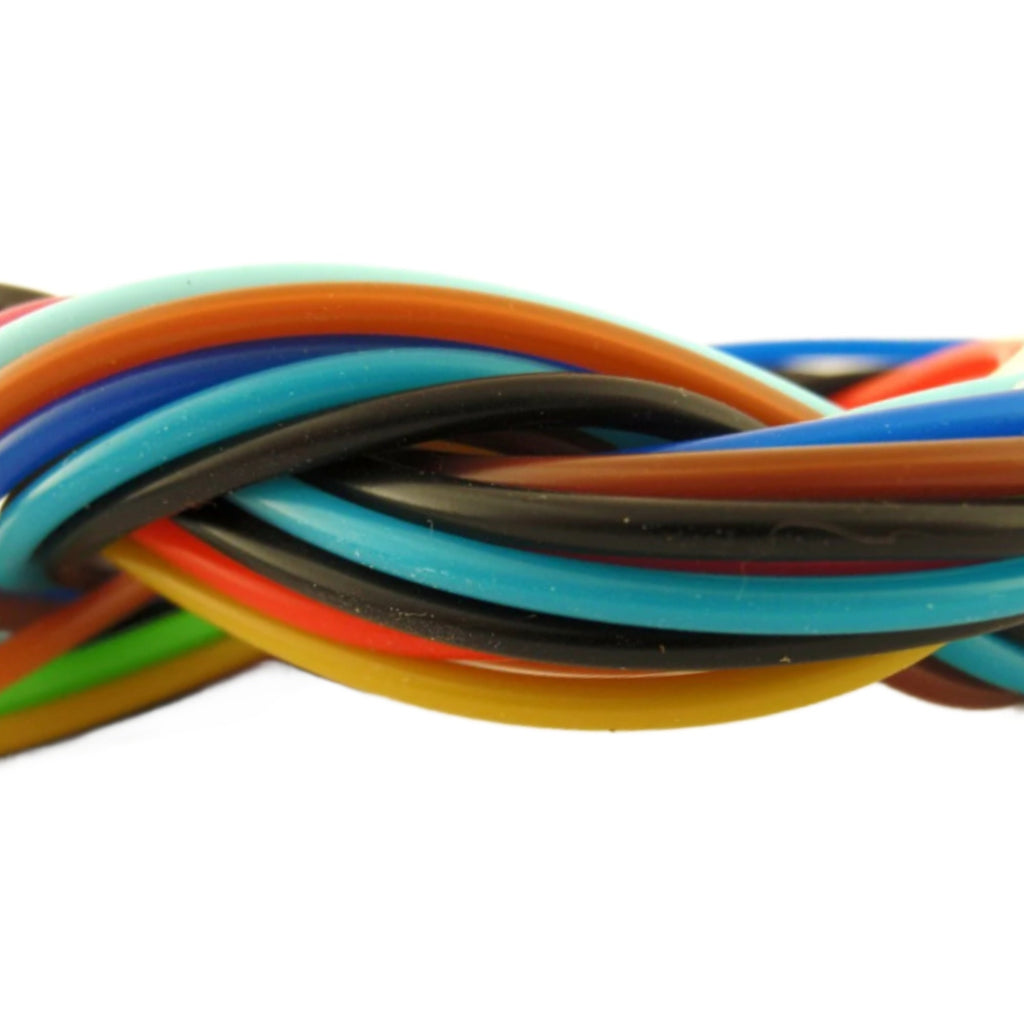 12 Rubber Cord Sampler - Assorted Colors, 2.2mm tubes -18 inches