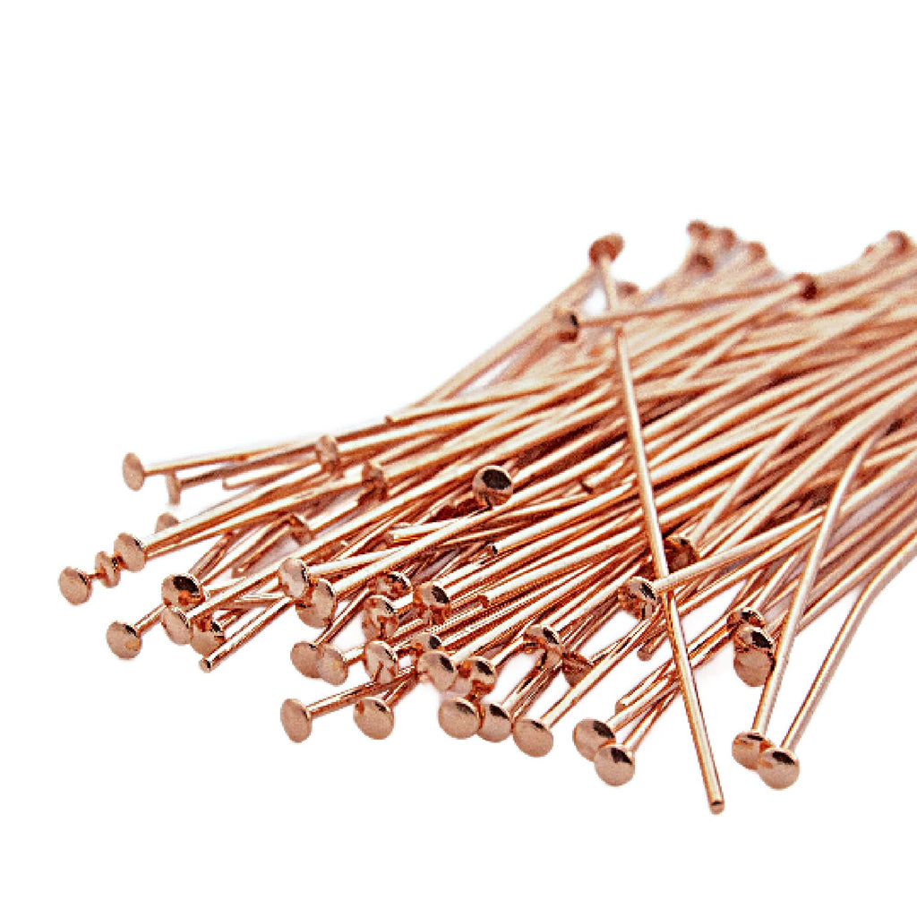 100 Flat Copper Head Pin - 21g, 24g - 2, 3, 4 inches - Best Commercially Made