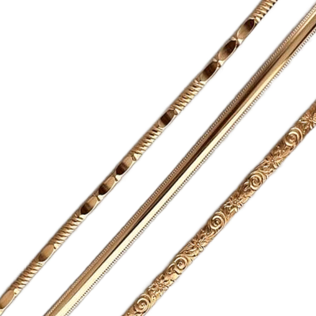 14kt Gold Filled Pattern Flat Wire - By the Inch