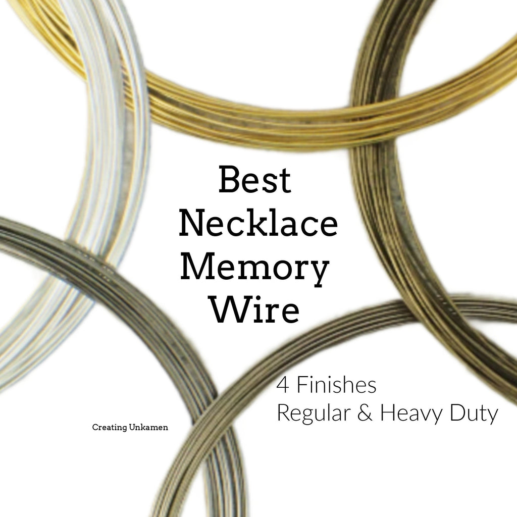 Best Necklace Memory Wire - Your Choice Rose Gold Plate, Silver Plate, Gold Plate, Stainless Steel, Gold Stainless Steel