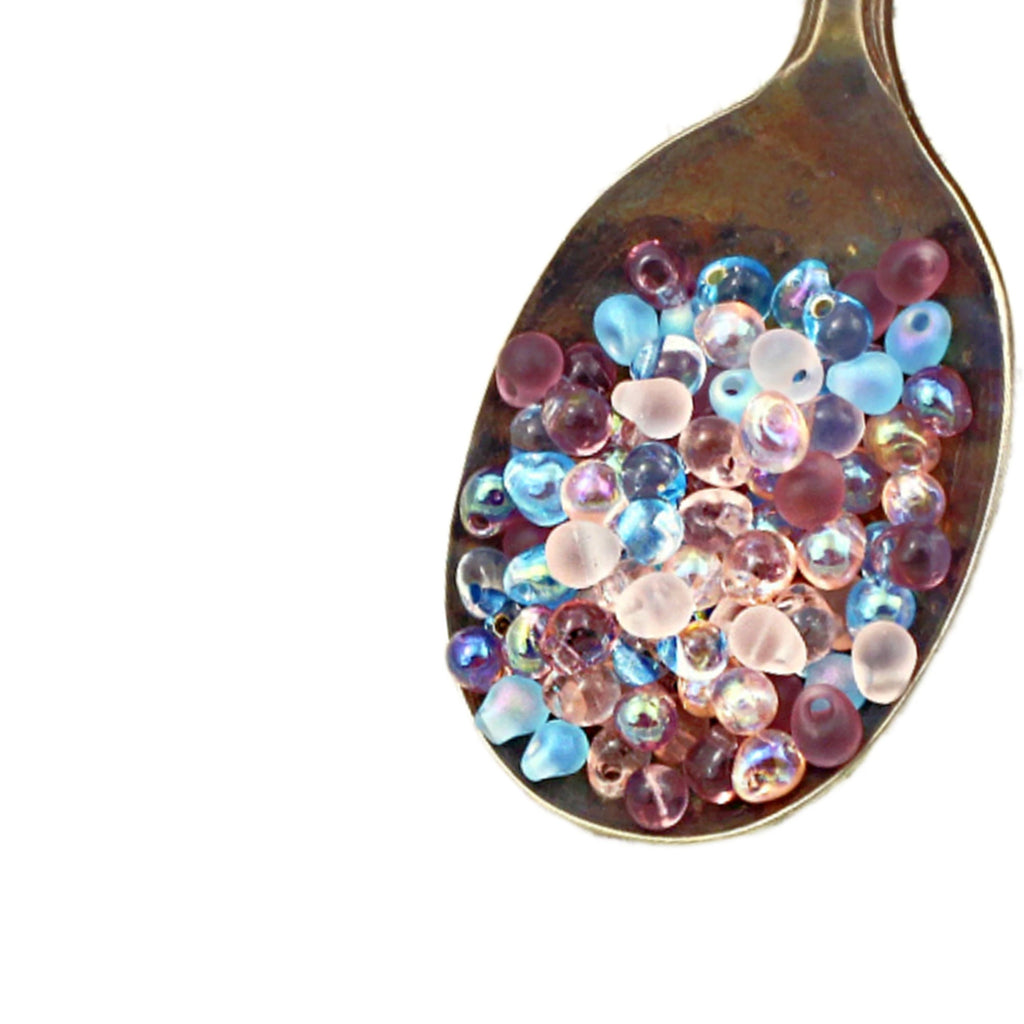 Dusty Floral Mix Fringe Glass Beads - 100% Guarantee