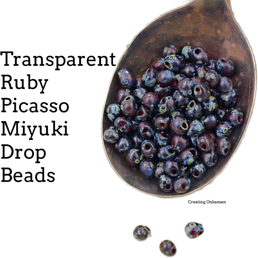 Transparent Ruby Picasso Fringe Beads - 100% Guarantee