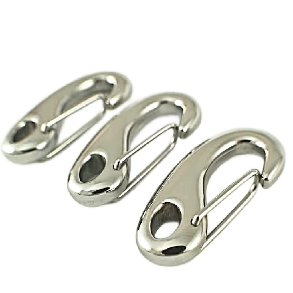 1 Unique Shrimp Style Lobster Clasp - Stainless Steel - Triggerless, Sturdy and Shiny - Best Commercially Made - 100% Guarantee