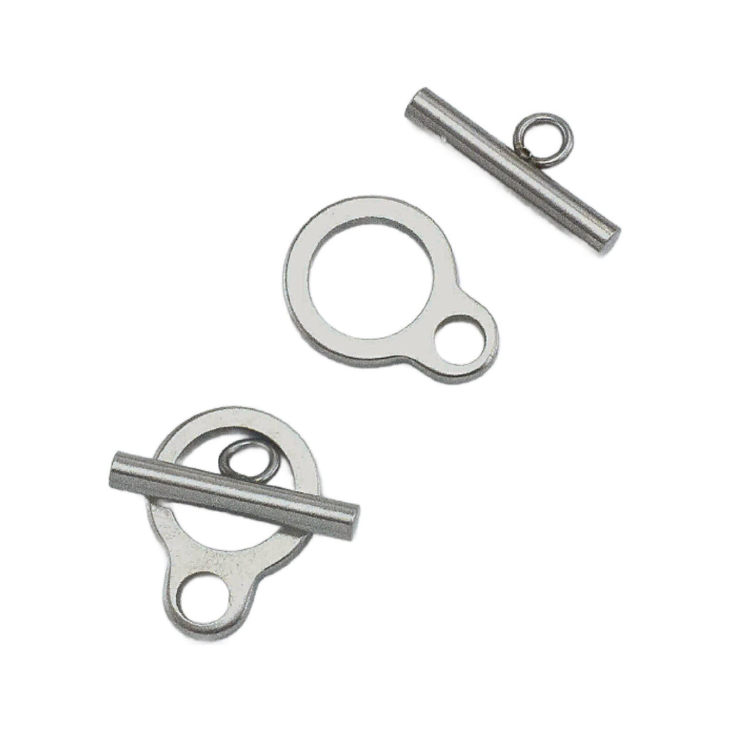1 Flat Stainless Steel Toggle Clasp - 19mm