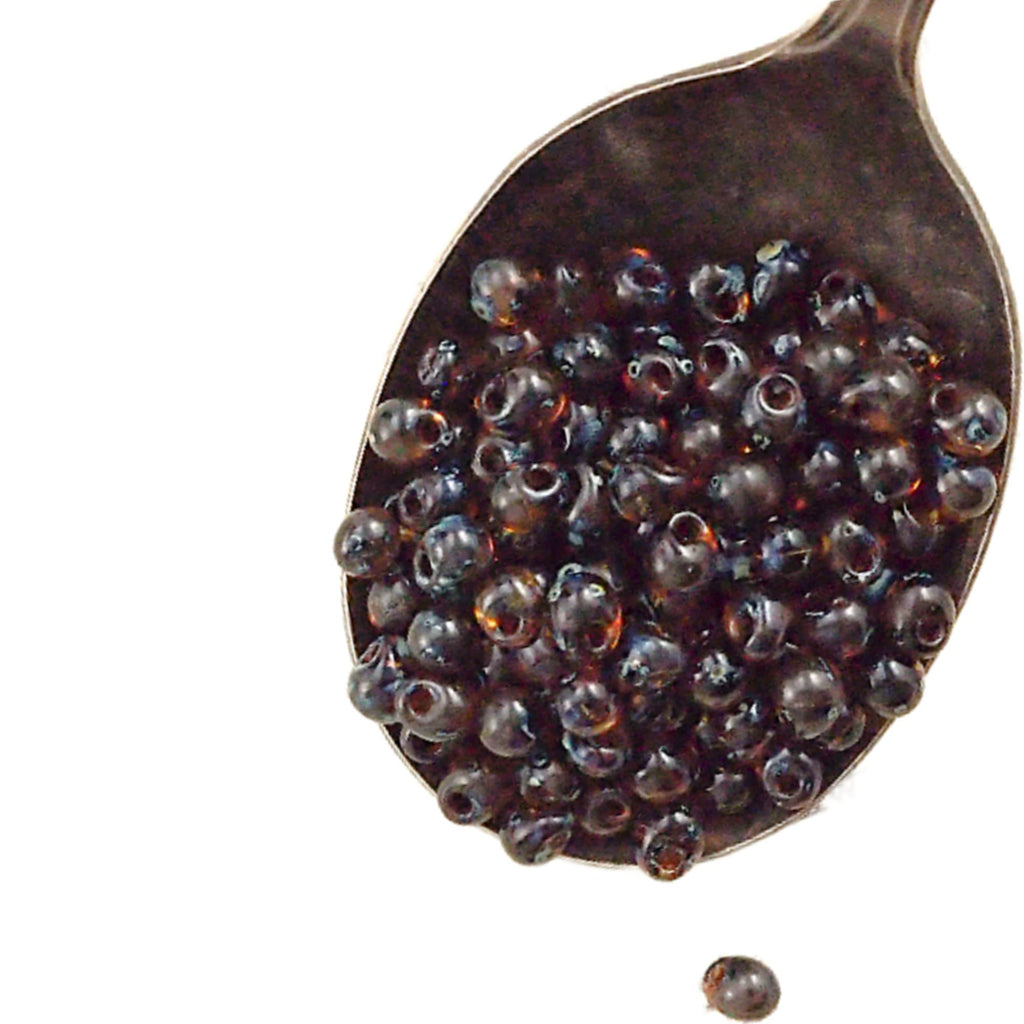Transparent Dark Topaz Picasso Miyuki Drop Seed Beads - 100% Guarantee