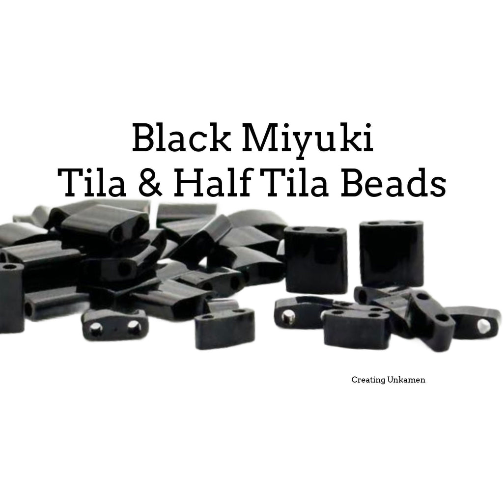 Miyuki 401 Black Tila and Half Tila Beads - 100% Guarantee