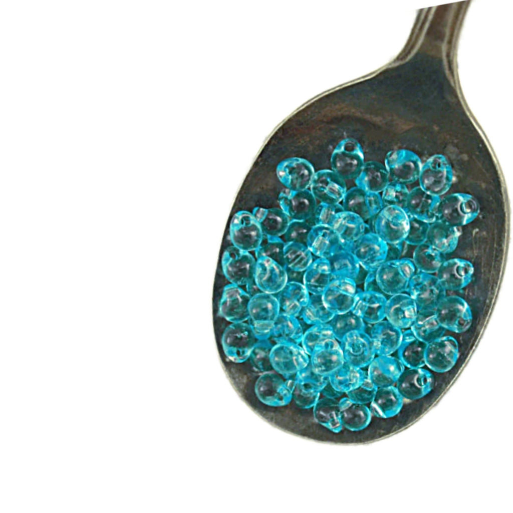 Transparent Aqua Drop Miyuki Beads - 12, 24 or 48 grams