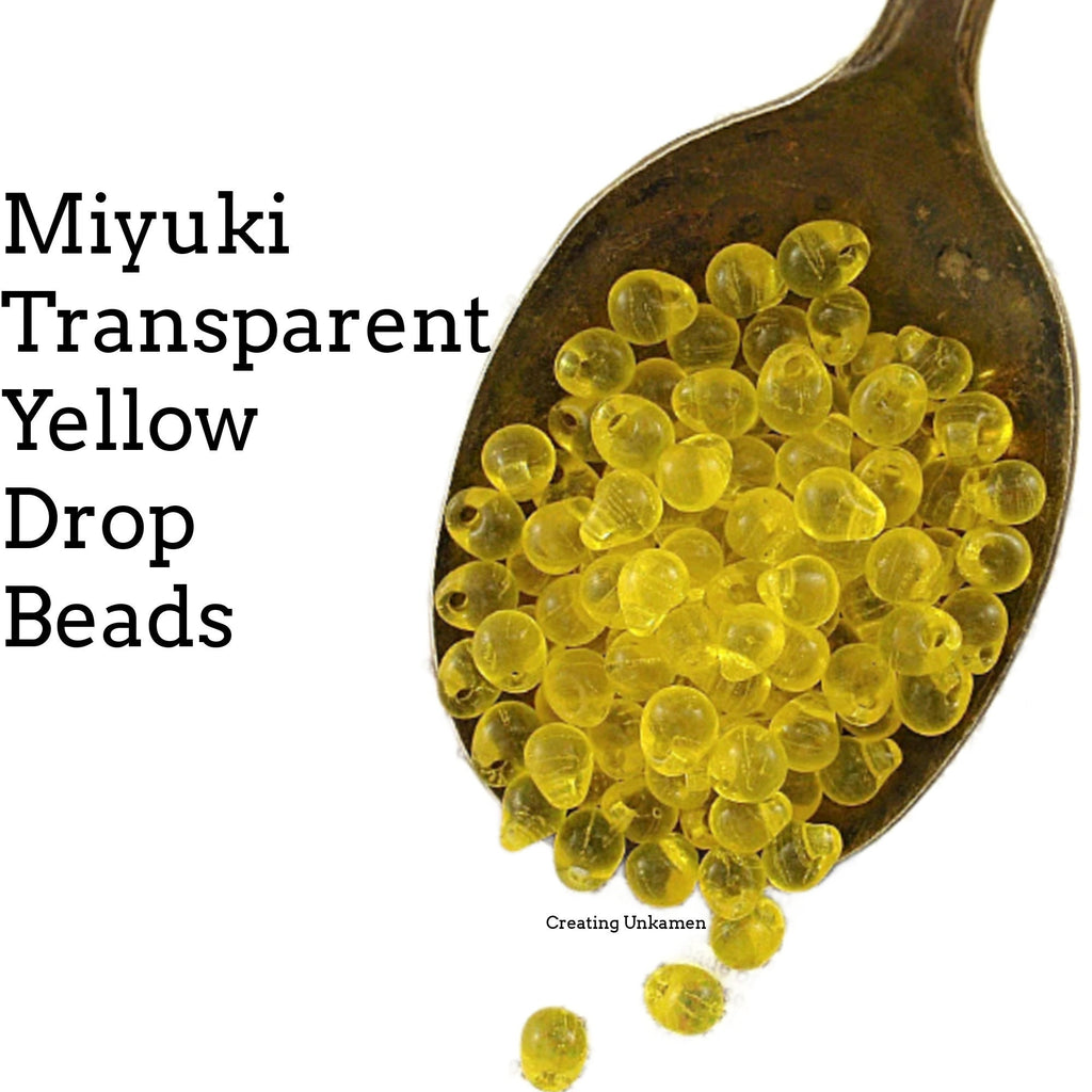 Transparent Yellow Miyuki Drop Beads DP 136