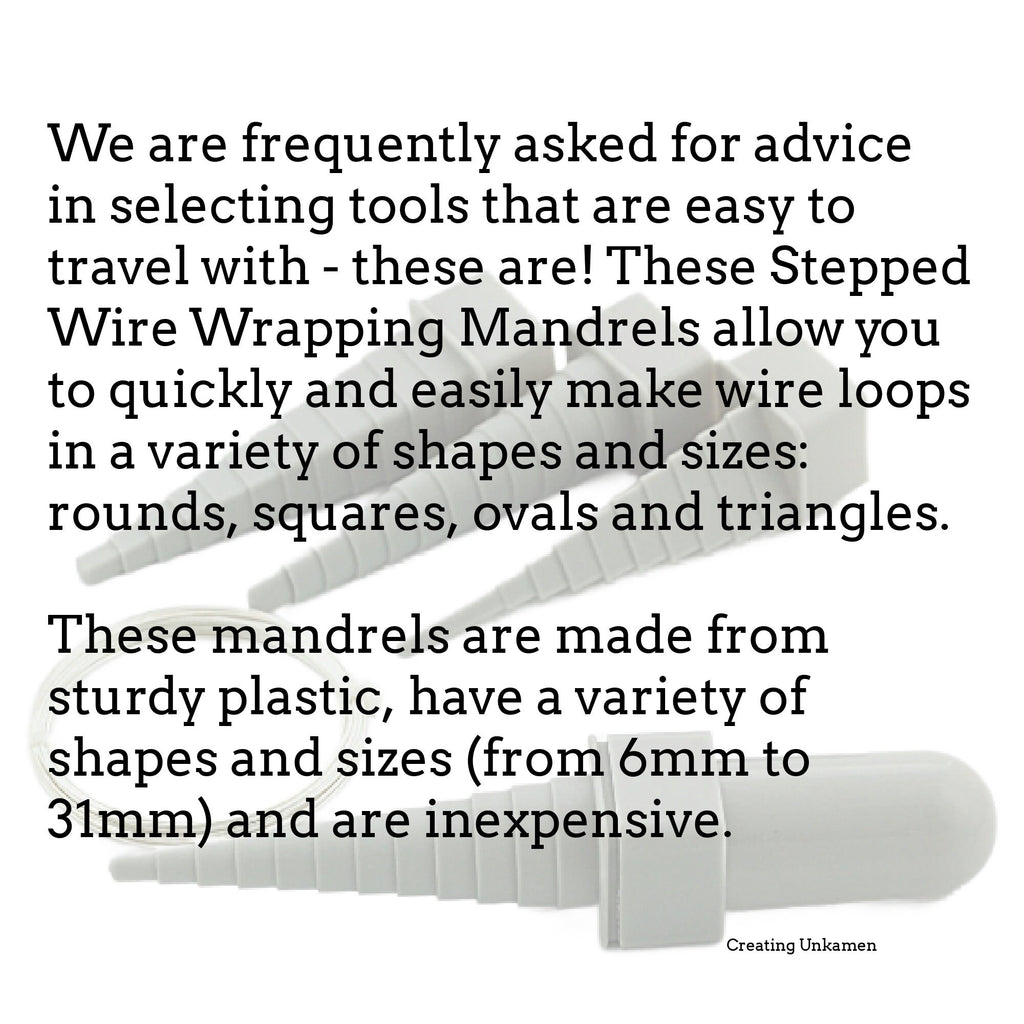 Travel Stepped Wire Wrapping Mandrels - Our Pick for Creating On The Road - Wire Sample Included