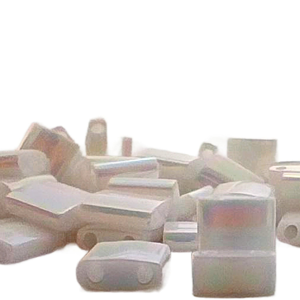 Miyuki 471 White Pearl AB Tila and Half Tila Beads - 100% Guarantee