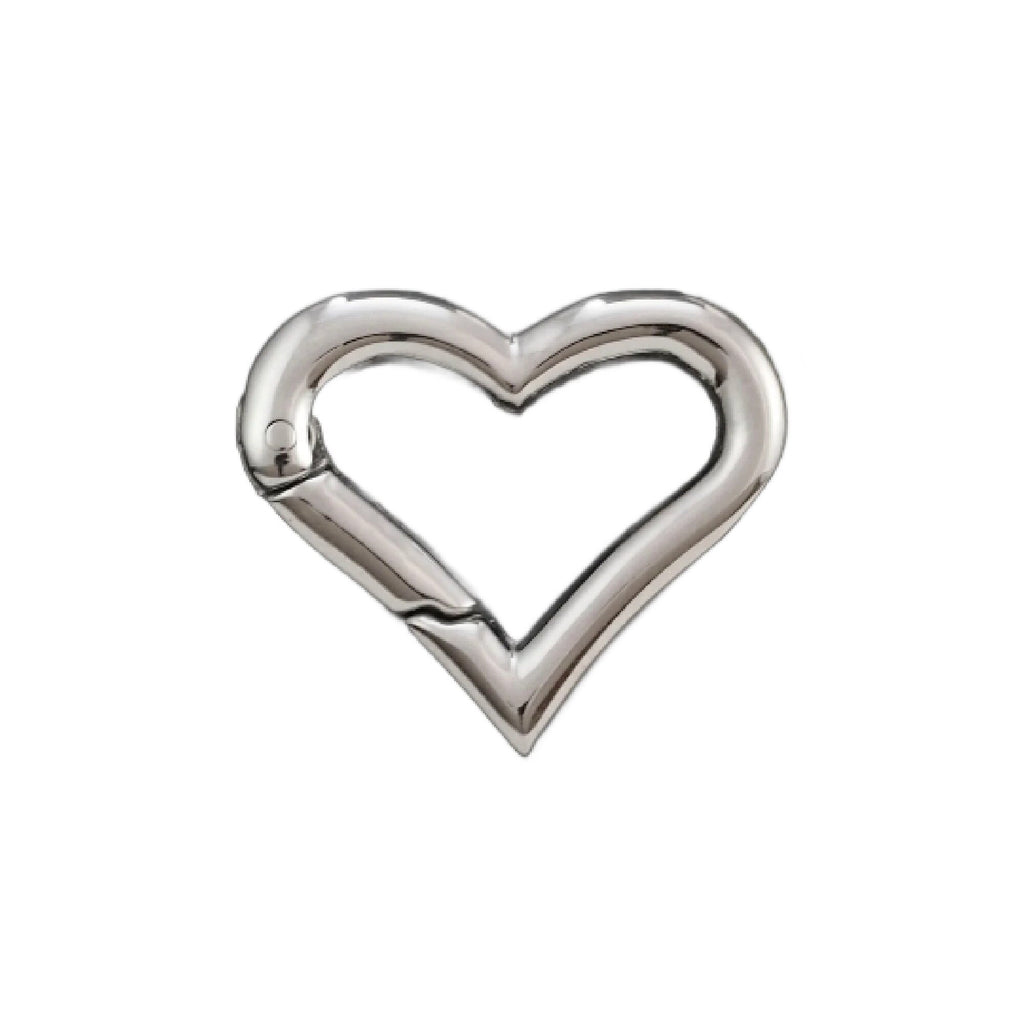1 Stainless Steel Heart Trigger-less Clasp - 17mm X 20mm - 100% Guarantee