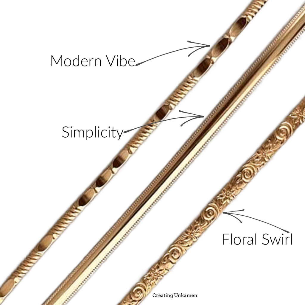 14kt Gold Filled Pattern Flat Wire - By the Inch