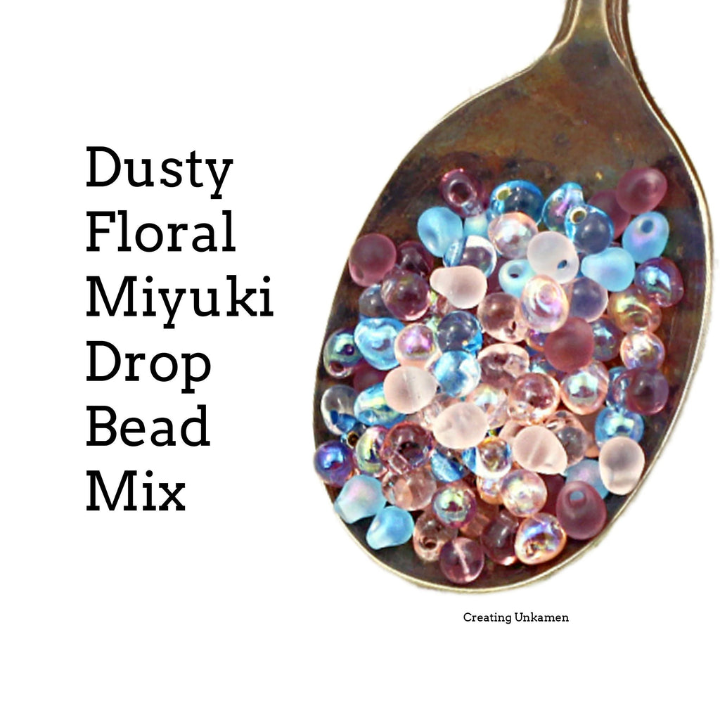 Dusty Floral Mix Fringe Glass Beads - 100% Guarantee