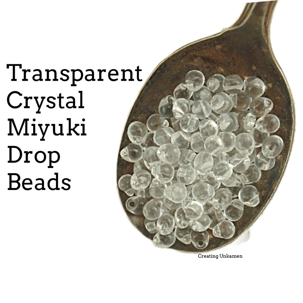 Transparent Crystal Miyuki Drop Beads