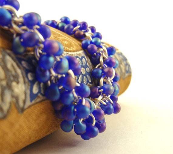 Miyuki Silver Lined Sapphire Drop Glass Beads