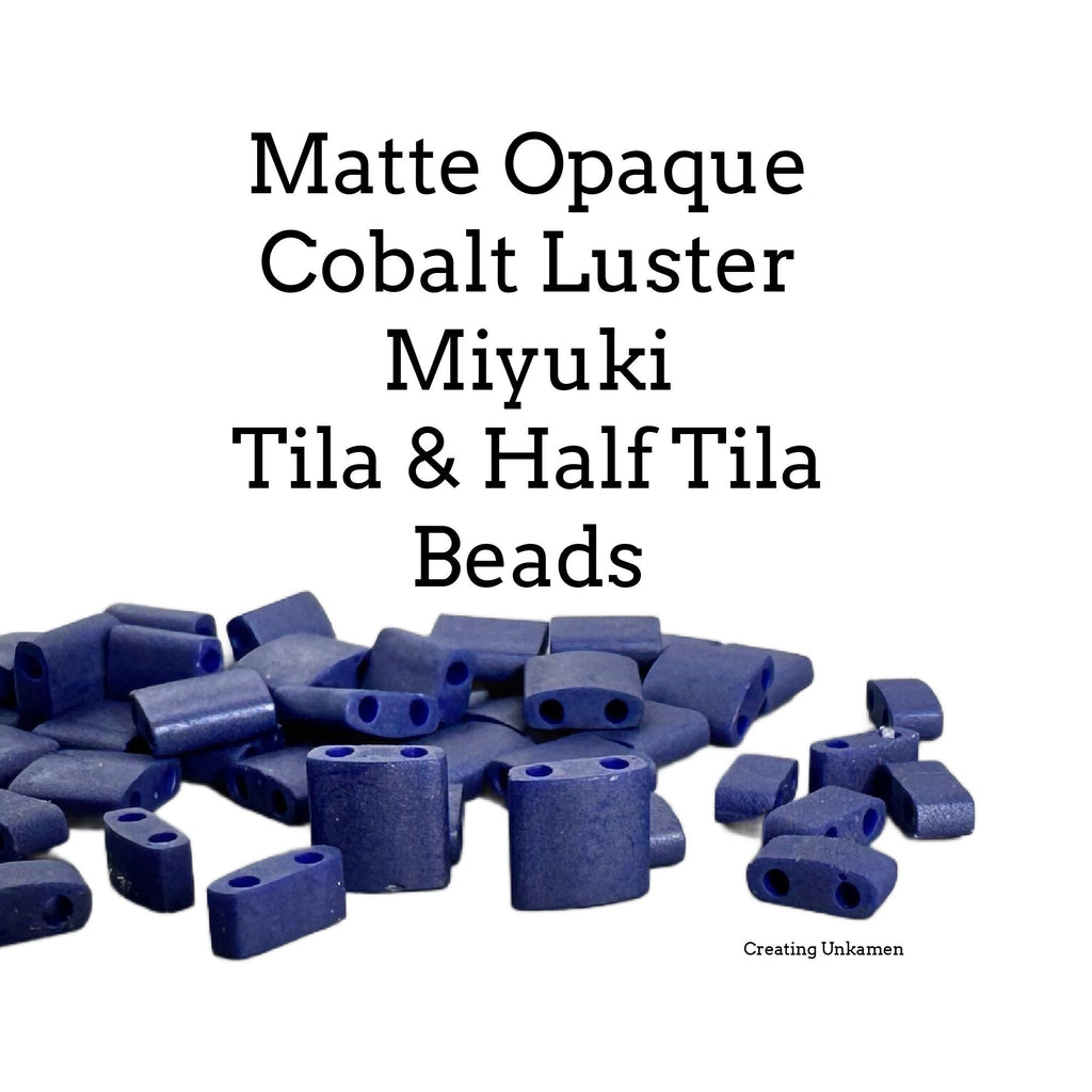 Miyuki 2075 Matte Opaque Cobalt Tila & Half Tila Beads - 100% Guarantee