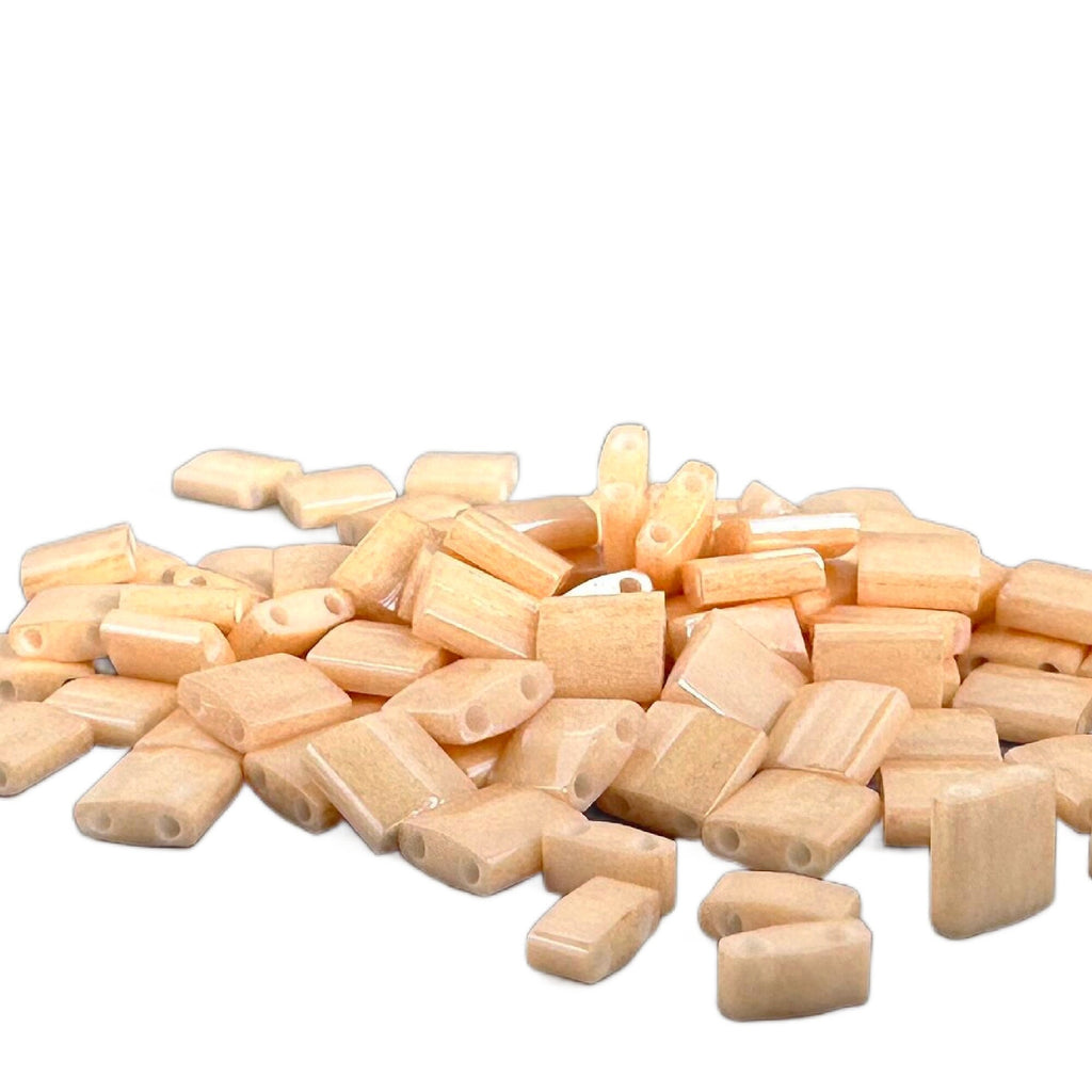Miyuki 593 Light Caramel Ceylon Tila and Half Tila Beads - 100% Guarantee