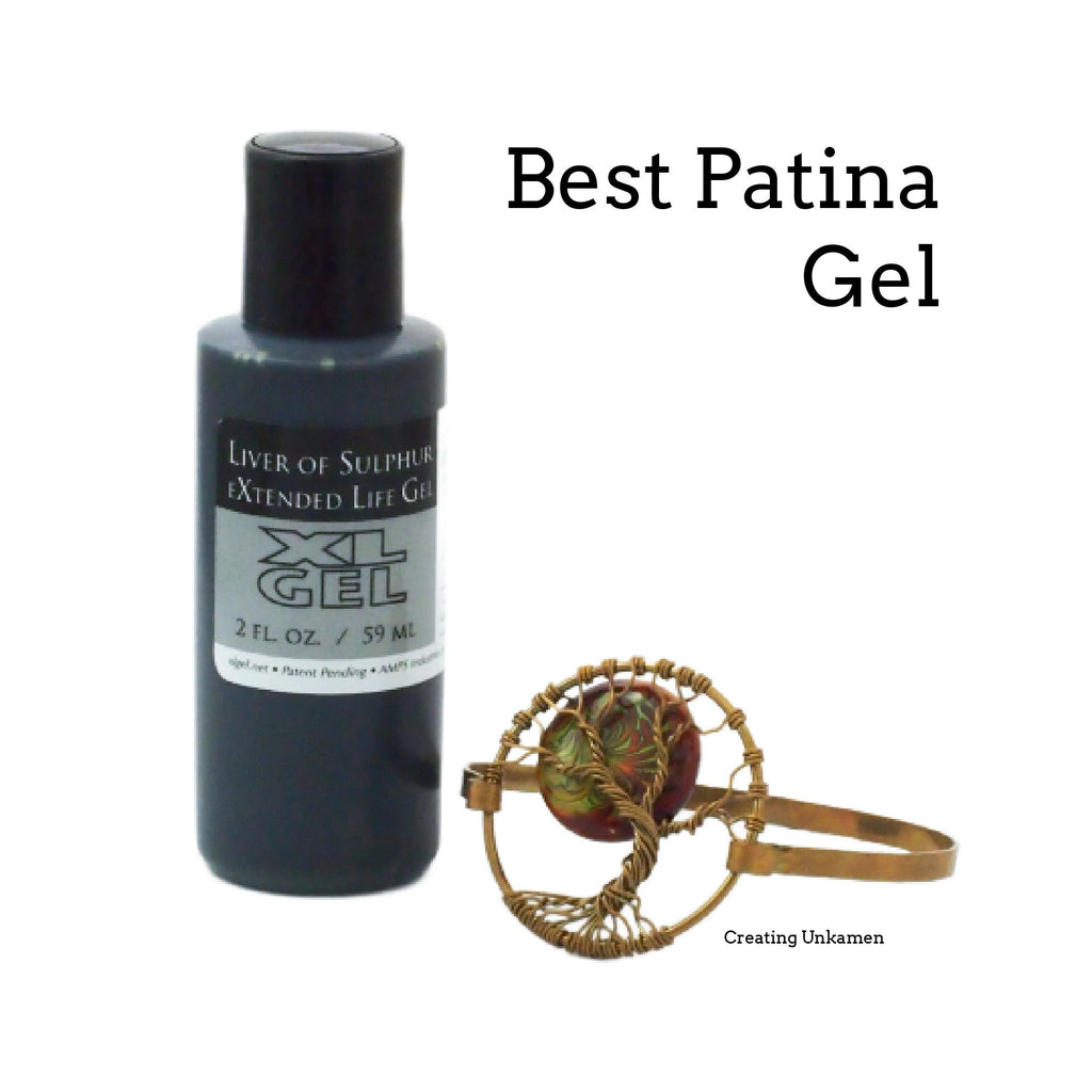 Best Patina Gel - Oxidize Brass, Bronze, Copper, Sterling Silver - Liver of Sulfur - Free Jump Ring Sample Included - 100% Guarantee