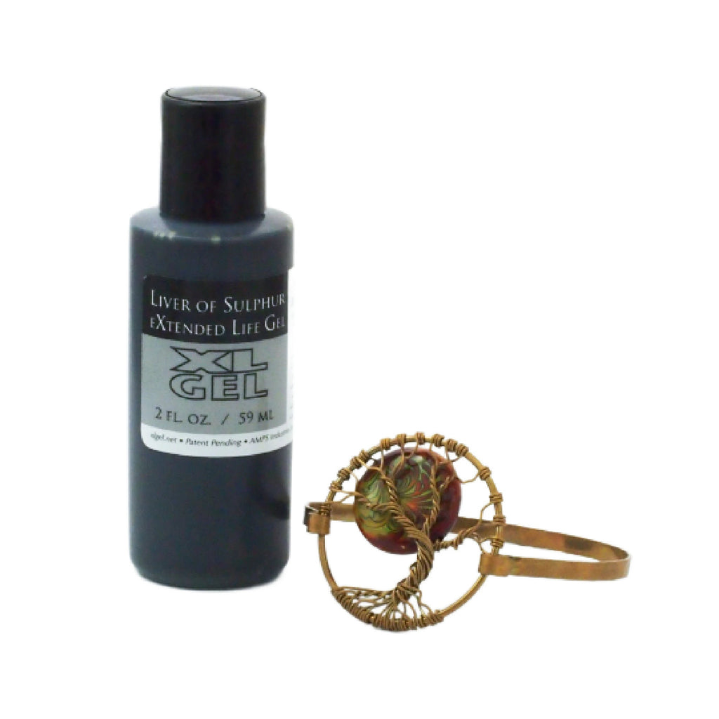 Best Patina Gel - Oxidize Brass, Bronze, Copper, Sterling Silver - Liver of Sulfur - Free Jump Ring Sample Included - 100% Guarantee