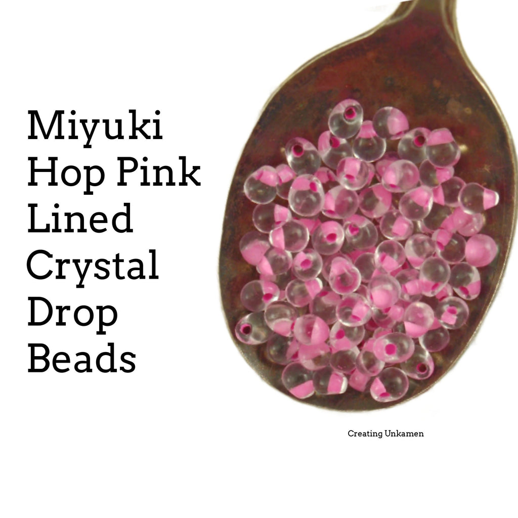 Miyuki DPF-23 Drop Beads Hot Pink Lined Crystal