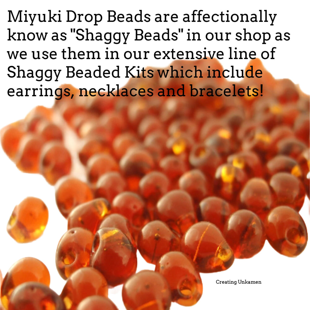 Silver Lined Dark Topaz Drop Glass Beads - 3.4mm Miyuki - 100% Guarantee