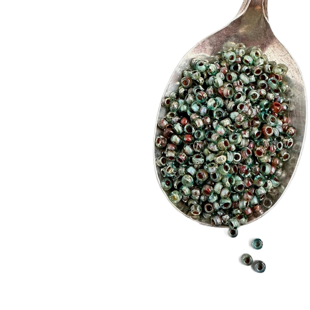 Miyuki 4506 Transparent Seafoam Picasso Miyuki 6/0, 8/0, 11/0 Seed Beads - 100% Guarantee