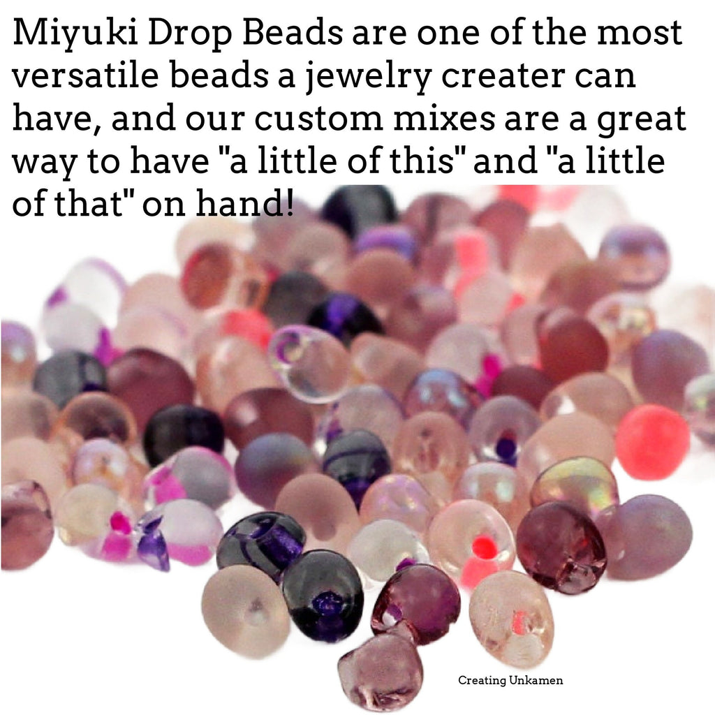 Miyuki DP-142FR Matte Smoky Amethyst AB Drop Beads - 12, 24 or 48 grams