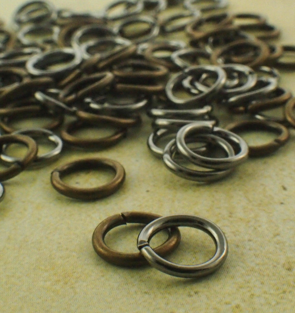 Jump Ring Grab Bag - Best Commercially Made - Silver Plate, Gold Plate, Gunmetal, Bright Silver, Antique Gold, Antique Copper +