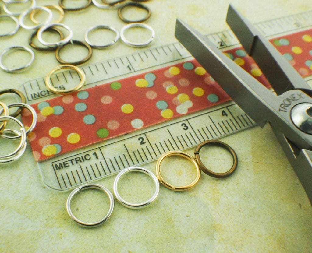100 Jump Rings 18 gauge 9mm OD - Best Commercially Made - Silver Plate, Gold Plate, Antique Gold or Mix- 100% Guarantee