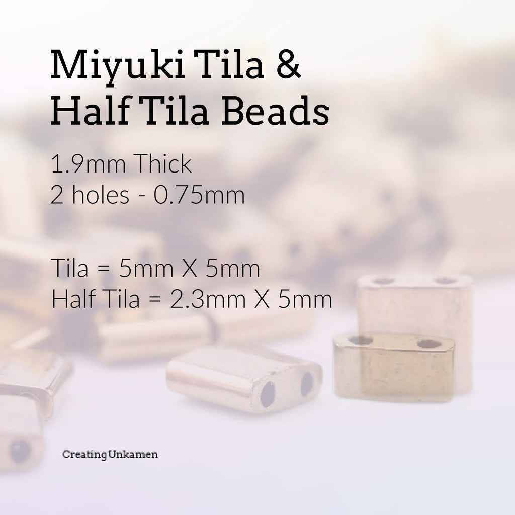 Miyuki 191 Beads Tila and Half Tila 24kt Gold Plated