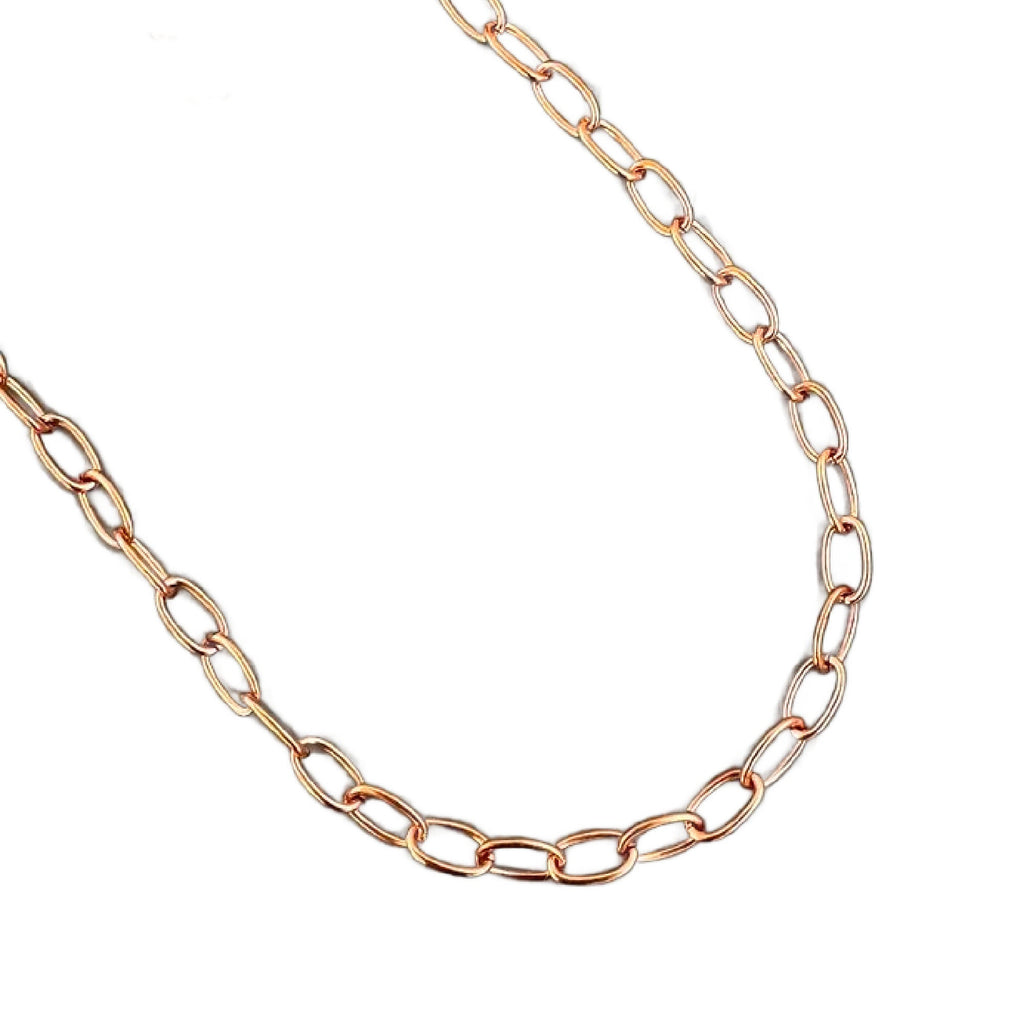 Any Length Copper Paperclip Chain - 5.8mm Oval Cable Necklace - Custom Finished or By The Foot Bulk