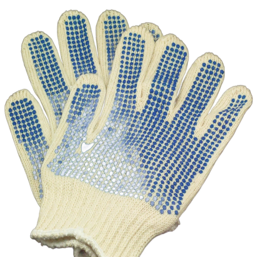 Metal Working Gloves With Vinyl Textured Dots - Set of 2 - Free Wire Sample Included - Perfect for Handling Heavy Wire - 100% Guarantee