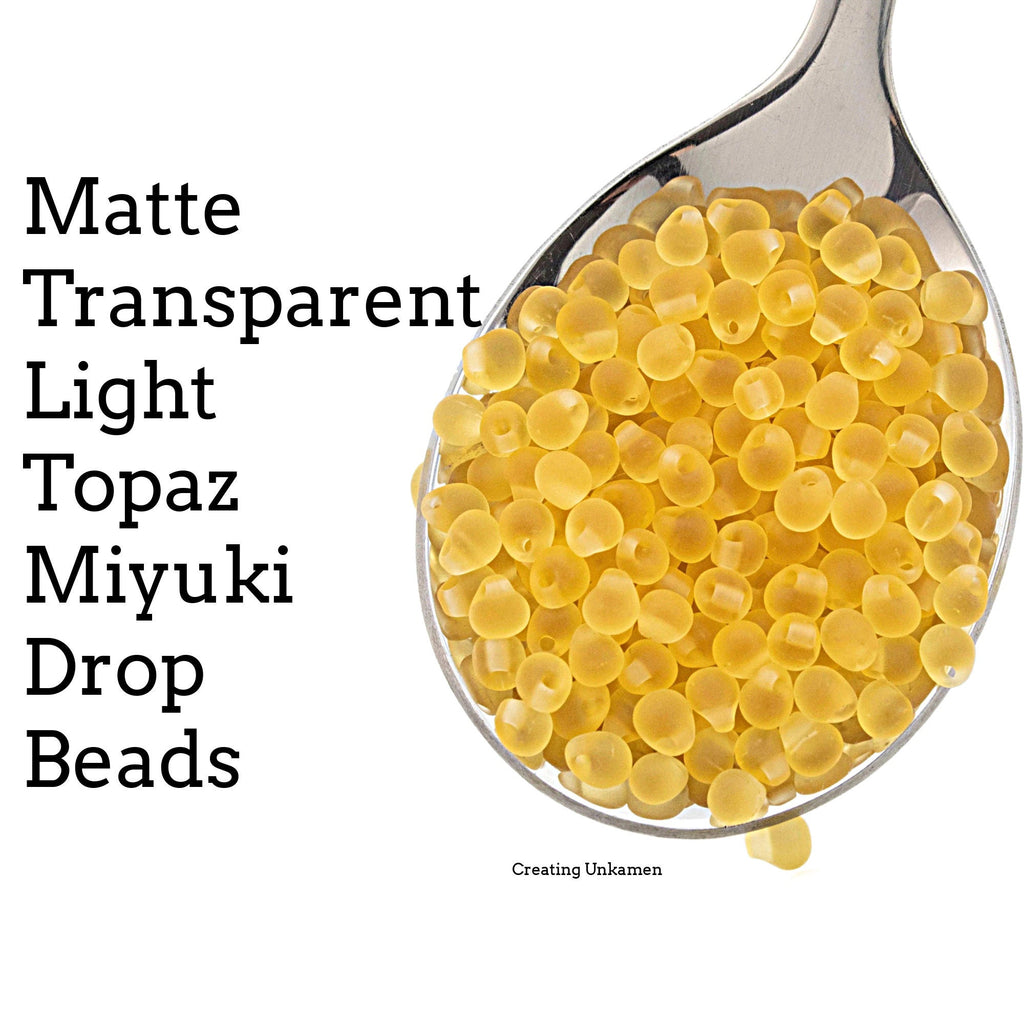 Miyuki DP-132F Matte Light Topaz Drop Beads - 100% Guarantee