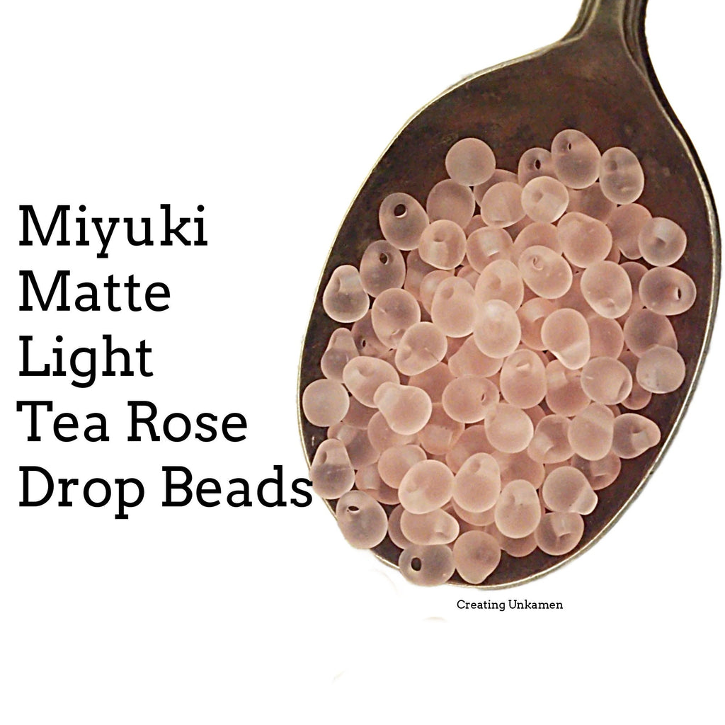 Miyuki DP-155F Matte Light Tea Rose Drop Beads - 100% Guarantee