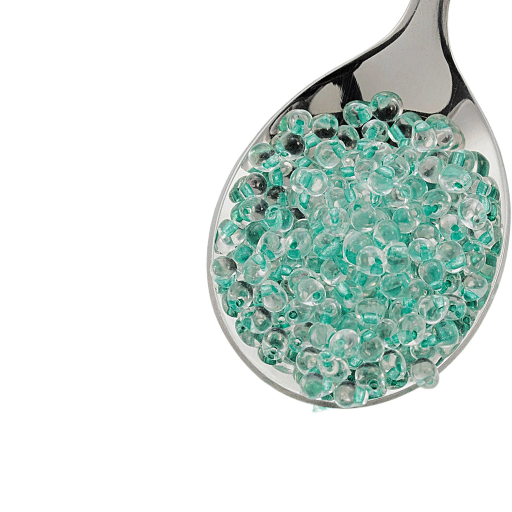 Miyuki DPF-38 Aqua Green Lined Crystal Drop Beads - 100% Guarantee