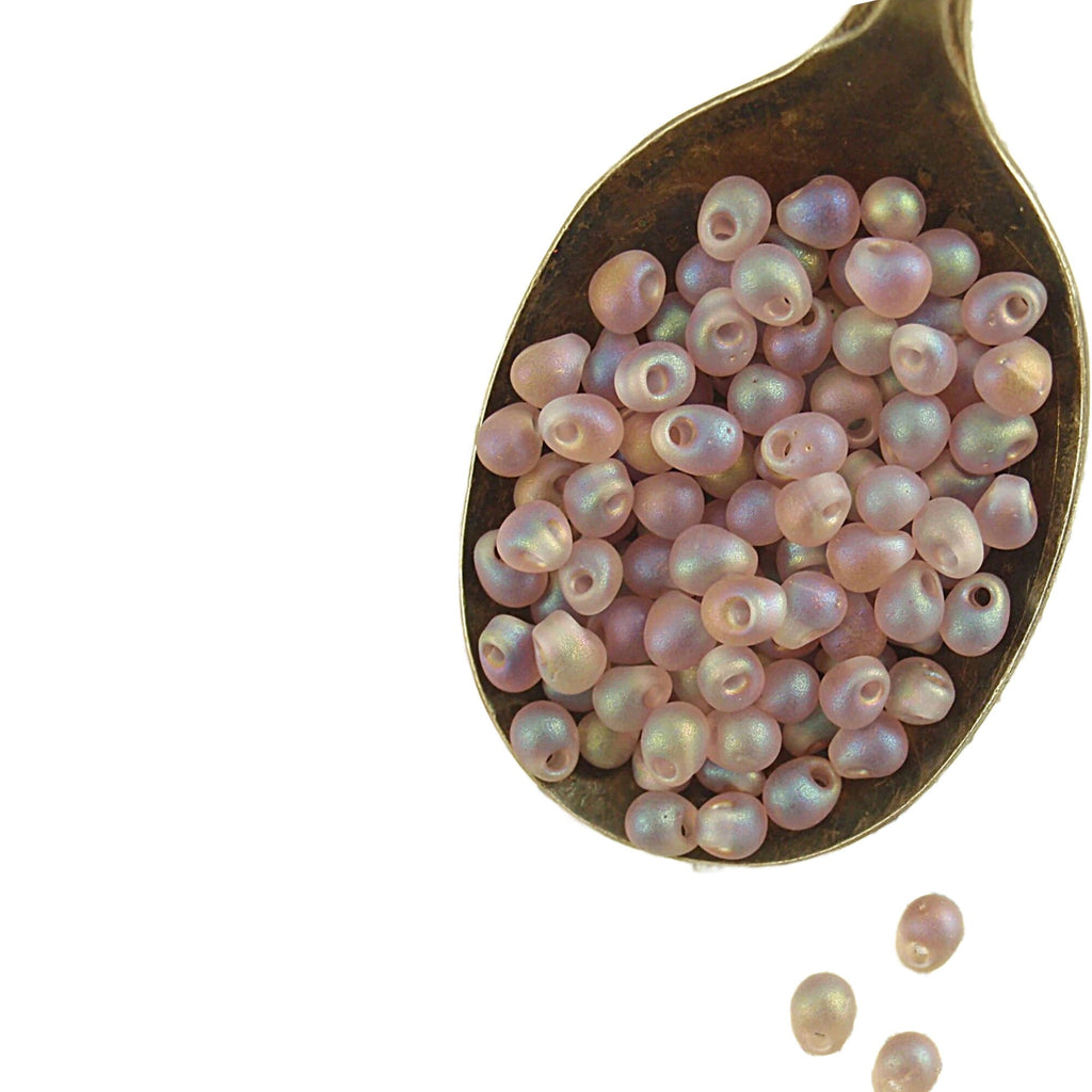 Miyuki DP-142FR Matte Smoky Amethyst AB Drop Beads - 12, 24 or 48 grams
