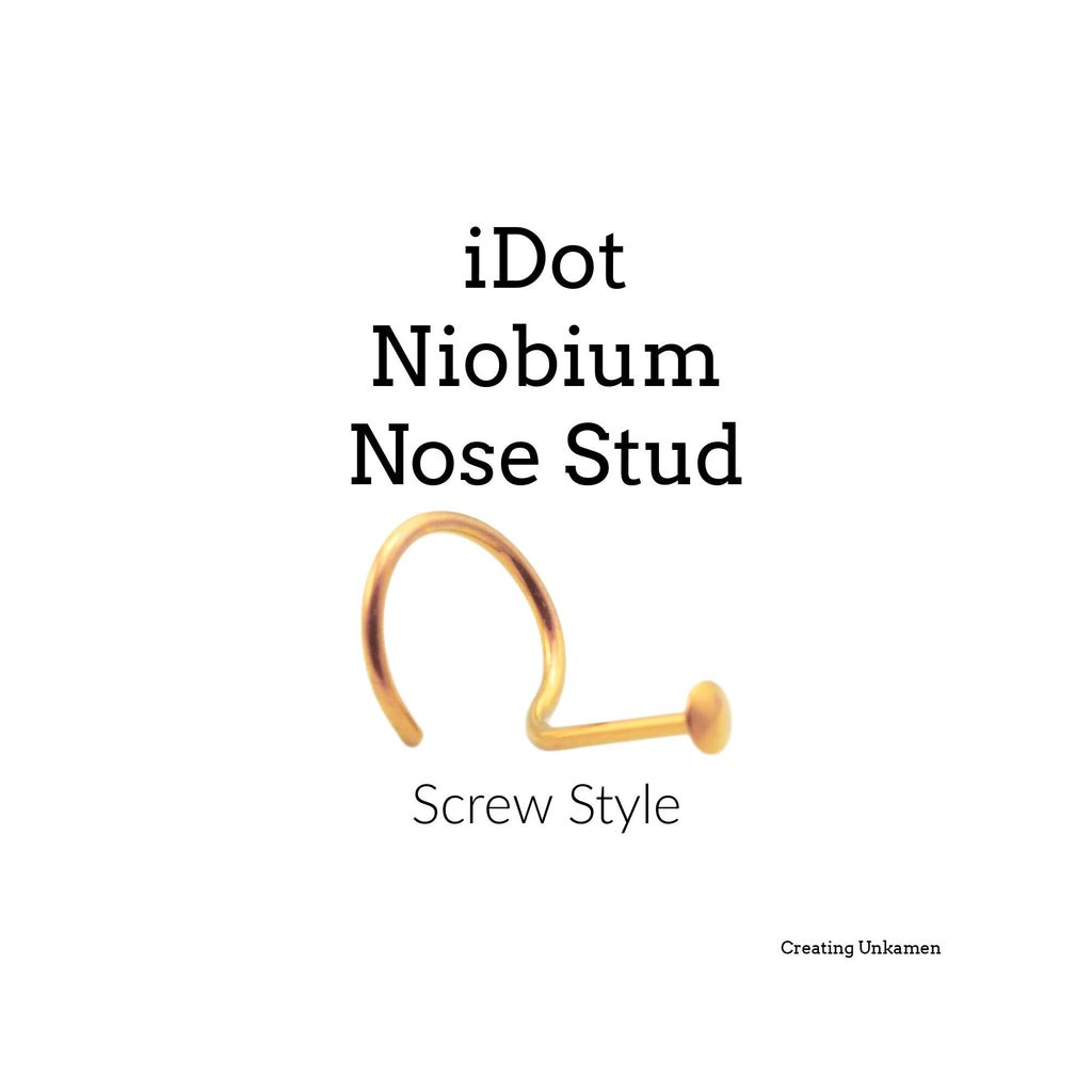 iDot Nose Stud in Niobium - Screw Shaped - Hypo Allergenic