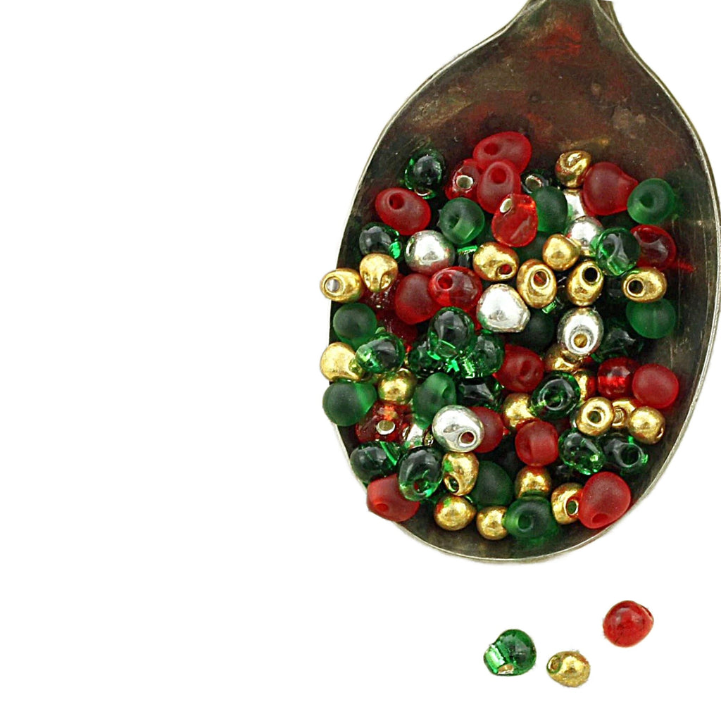 Deck the Halls Drop Bead Mix - Spirited and Joyful - 12, 24 or 48 grams