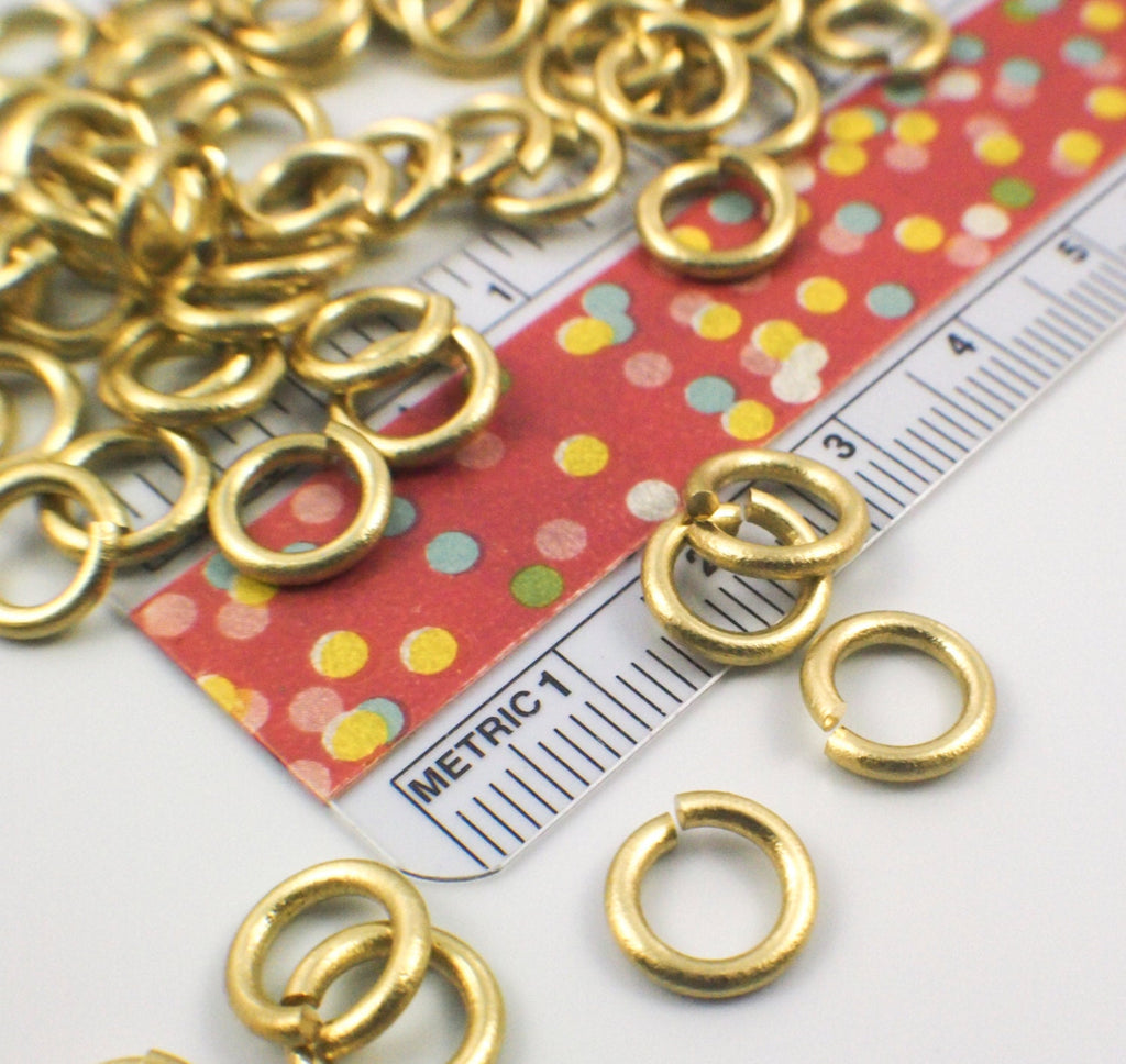 Jump Rings 100 Handmade Non Tarnish Brass 14, 16, 18, 20, 22, 24 gauge