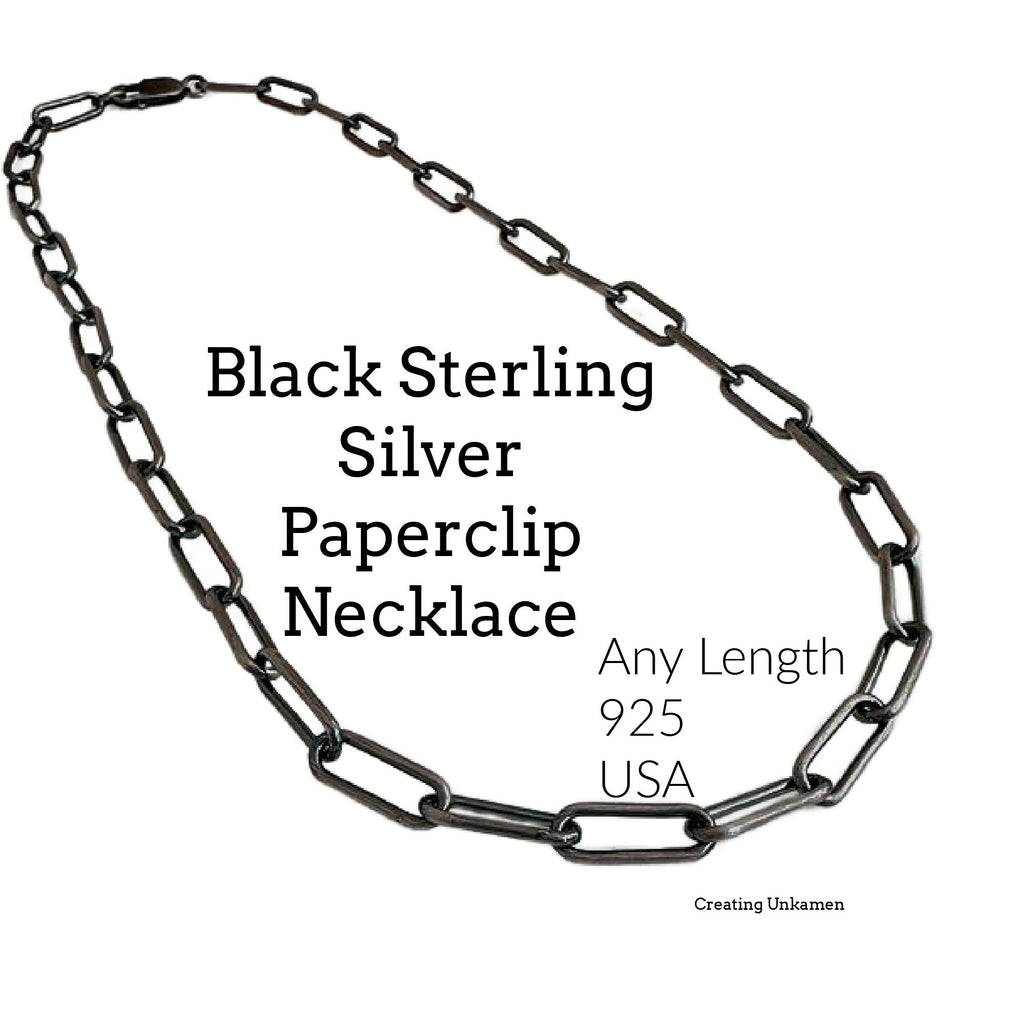 Any Length Sterling Silver Paperclip Chain - 1.9mm, 2.6mm, 3.8mm, 6mm Cable Necklace - Custom Finished or By The Foot Bulk