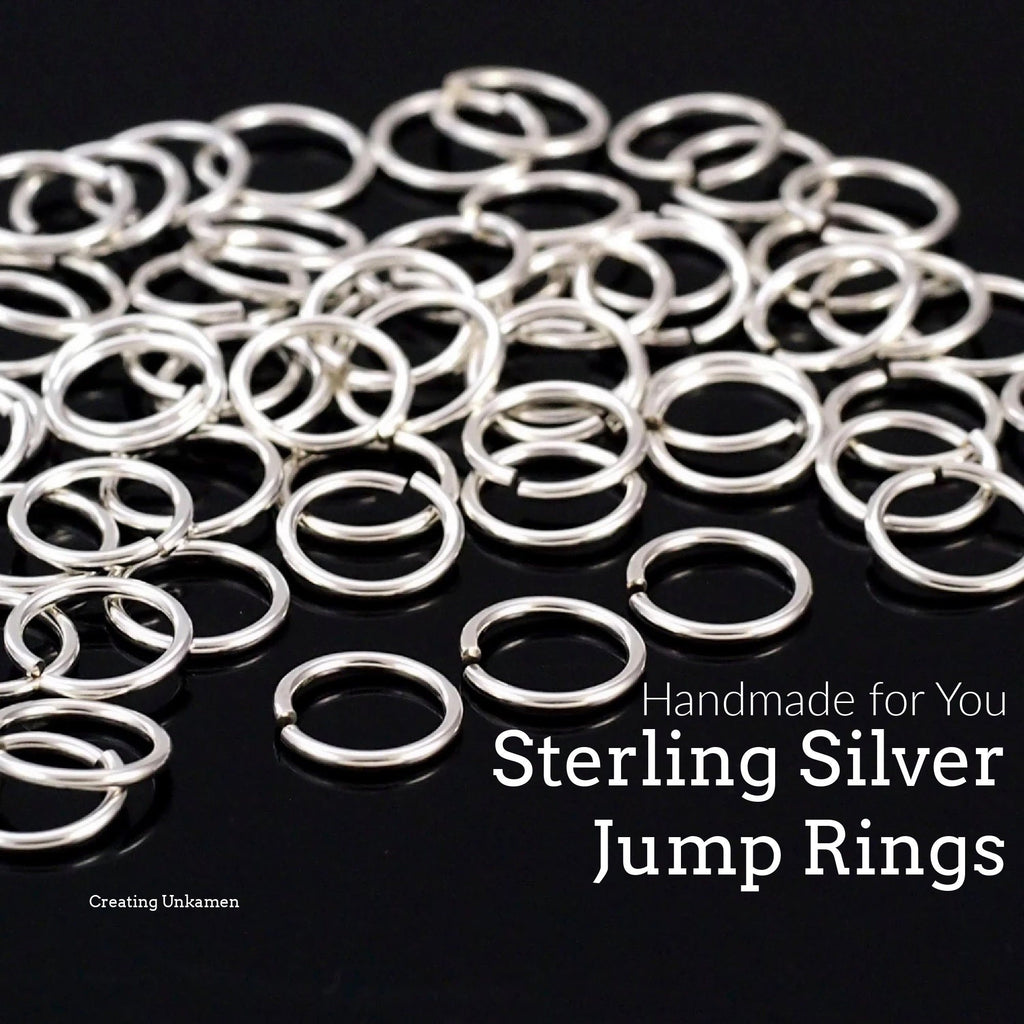 Jump Rings 10 Handmade Sterling Silver - You Pick 12, 14 Gauge and Diameter - Large Sturdy Links